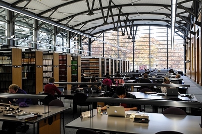 studying in the Law School Library